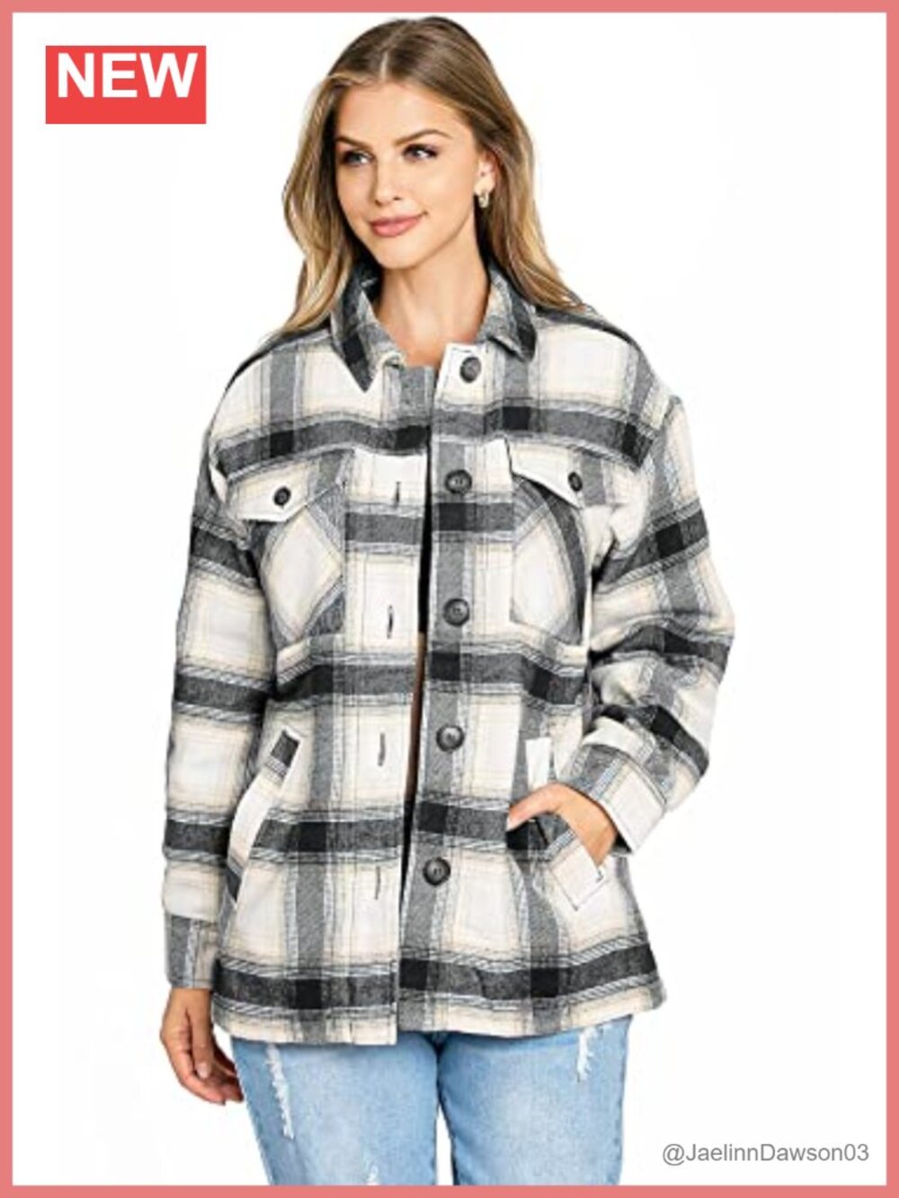 Oversize Sherpa Lined Plaid Flannel Shirt Jacket Button Down Relaxed